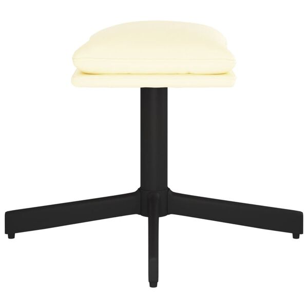 vidaXL Fu&szlig;hocker Creme 60x60x36 cm Kunstleder