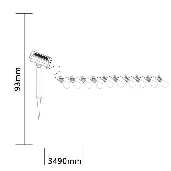 Luxform Solarbetriebene Partylichter 10 LEDs Alicante Transparent