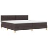 vidaXL Boxspringbett mit Matratze Dunkelbraun 200 x 200 cm Stoff