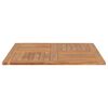 vidaXL Tischplatte Massivholz Teak Quadratisch 90&times;90&times;2,5 cm