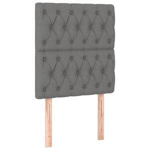 vidaXL Kopfteil Dunkelgrau 80 x 7 x 118/128 cm Stoff