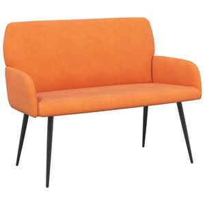 vidaXL 2-Sitzer Sofa mit Metallbeinen 2-Sitzer Orange Cordstoff
