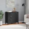 vidaXL Sideboard VIKEN Schwarz 80x40x80 cm Holzwerkstoff