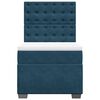 vidaXL Boxspringbett mit Matratze Blau 100x200 cm Samt