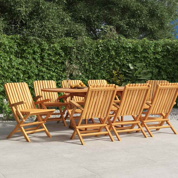 vidaXL Gartenst&uuml;hle 8 Stk. Klappbar 61x67x90 cm Massivholz Teak