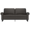 vidaXL 2-Sitzer-Sofa Grau 140 cm Kunstleder