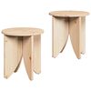vidaXL Couchtisch 2 Stk. Natur 41,5 x 41,5 x 44 cm