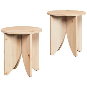 vidaXL Couchtisch 2 stk. Natur 41,5 x 41,5 x 44 cm