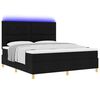 vidaXL LED Boxspringbett mit Matratze Schwarz 180 x 200 cm Stoff
