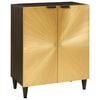 vidaXL Sideboard Schwarz und Gold 60 x 33 x 75 cm Massivholz Mango