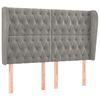 vidaXL Kopfteil mit Ohren Hellgrau 147x23x118/128 cm Samt