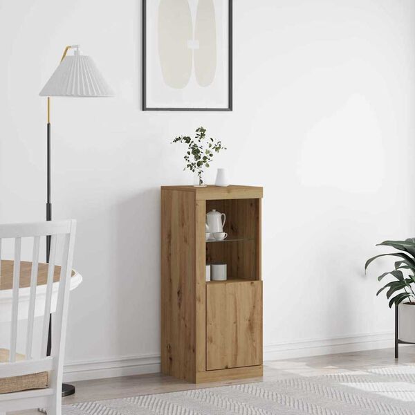 vidaXL LED-Sideboard Artisan-Eiche 41 x 37 x 100 cm Holzwerkstoff