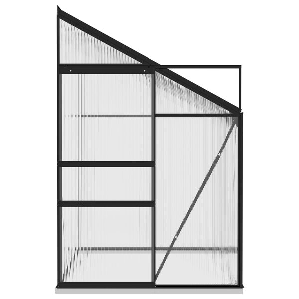 vidaXL Anlehngew&auml;chshaus Anthrazit Aluminium 3,97 m&sup3;