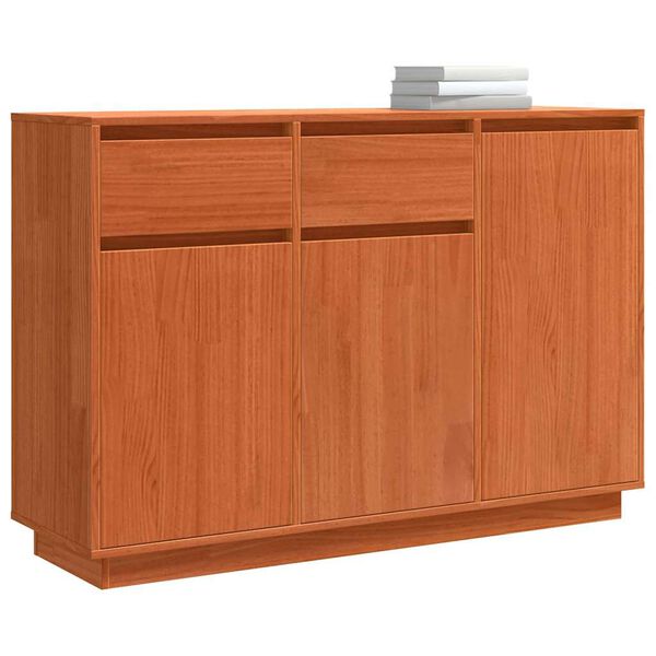 vidaXL Sideboard Wachsbraun 110 x 34 x 75 cm Massives Kiefernholz