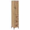vidaXL Highboard Artisan-Eiche 34,5 x 34 x 180 cm Holzwerkstoff