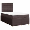 vidaXL Boxspringbett mit Matratze Dunkelbraun 120x190 cm Stoff