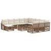vidaXL Gartensofa-set Verstellbar 13 pcs Beige Poly-Rattan