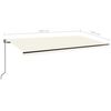 vidaXL Automatische Markise mit LED & Windsensor 600x350 cm Creme