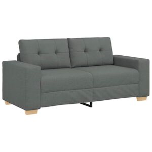 vidaXL Zweisitzer-Sofa Dunkelgrau 180x77x82 cm Stoff