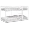 vidaXL Etagenbett ohne Matratze Wei&szlig; 75x190 cm Stahl