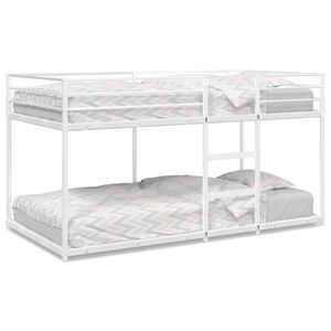 vidaXL Etagenbett ohne Matratze Wei&szlig; 75x190 cm Stahl