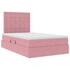 vidaXL Bett mit Stauraum und LED mit Matratze Rosa 120 x 200 cm Samt