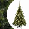 vidaXL K&uuml;nstlicher Weihnachtsbaum mit Weihnachtskugel 120 cm 150 LEDs