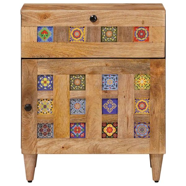 vidaXL Nachttisch Natur 50 x 33 x 60 cm Massivholz Mango