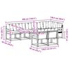 vidaXL Outdoor-Sofagarnitur mit Kissen 8 pcs Natur und Beige