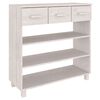 vidaXL Konsolentisch HAMAR Wei&szlig; 90x35x90 cm Massivholz Kiefer