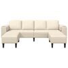 vidaXL Sofa mit Kissen Creme 250 x 188 x 76 cm Cordstoff