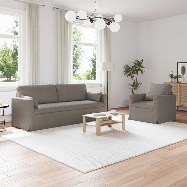 vidaXL Sofa 2 pcs Taupe