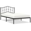 vidaXL Bettgestell mit Kopfteil Metall Schwarz 107x203 cm