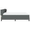 vidaXL Boxspringbett mit Matratze Dunkelgrau 180 x 200 cm Stoff