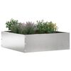 vidaXL Raseneinfassung Silber 40 x 40 x 13 cm Edelstahl