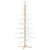 vidaXL Metall Weihnachtsbaum KUOPIO 210 cm Warmes Wei&szlig; Stahl Schwarz