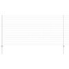 vidaXL Zaun mit Pfosten Silber 1,2 x 10 m Stahl