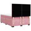 vidaXL Boxspringbett mit Matratze Rosa 140x200 cm Samt