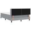 vidaXL Boxspringbett mit Matratze Hellgrau 200 x 160 cm Stoff