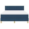 vidaXL Boxspringbett mit Matratze mit Kopfteil Blau 140 x 200 cm Stoff