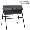 vidaXL Fassgrill mit 2 Kochrosten 3 pcs 80 x 73 x 90 cm Metall Schwarz