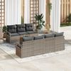 vidaXL Gartensofa-set mit Kissen 8 pcs Grau Poly-Rattan