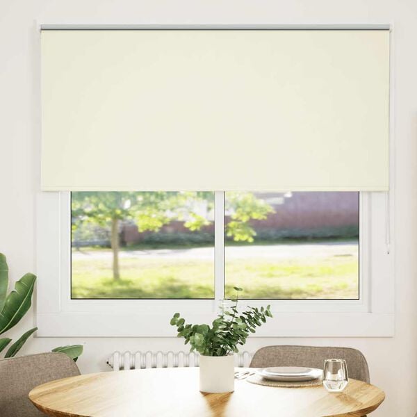 vidaXL Verdunkelungsrollo Cremewei&szlig; 165x130cm Stoffbreite 161,6cm