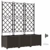vidaXL Garten-Pflanzgef&auml;&szlig; 3 Stk. Braun 120 x 40 x 142 cm PP