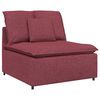 vidaXL Modulares Sofa mit Kissen Weinrot