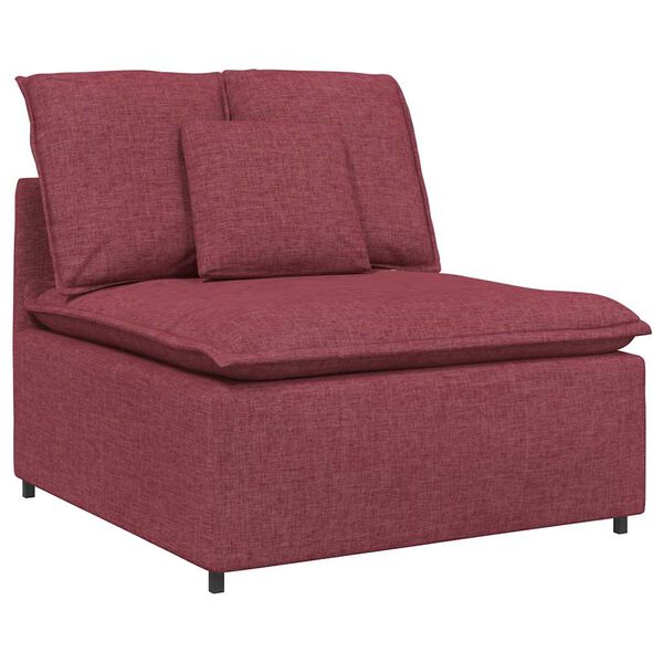 vidaXL Modulares Sofa mit Kissen Weinrot