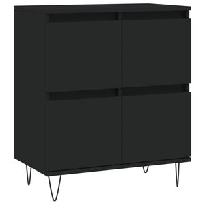 vidaXL Sideboard Schwarz 60x35x70 cm Holzwerkstoff