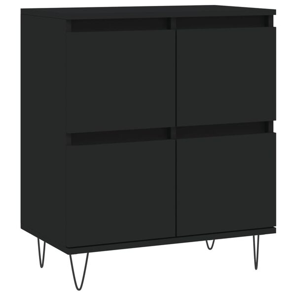 vidaXL Sideboard Schwarz 60x35x70 cm Holzwerkstoff