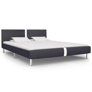 vidaXL Bettgestell Schwarz Kunstleder 120 x 200 cm
