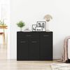 vidaXL Sideboard Schwarz 88x30x70 cm Holzwerkstoff